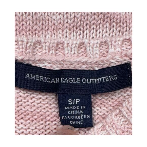 American Eagle Tank Top Womens Crochet Patterned Knit Sleeveless Small Pink Y2K - Picture 6 of 8